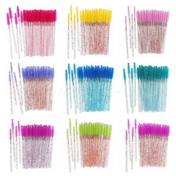 

makeup brushes crystal eyelash 100 pcs nylon eye eyebrow mascara brush eyelashes extension supplies