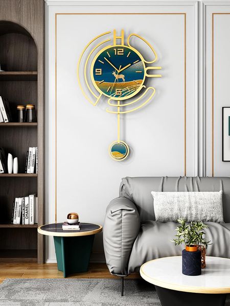 

luxury vintage wall clock digital kitchen metal large modern living room relogios de parede home decorations ea60wc clocks
