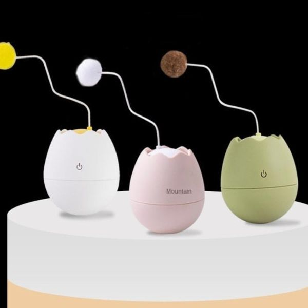 

cat toys pet interactive eggshell rolling ball toy funny cats stick training electric rotating tumbler pets automatic