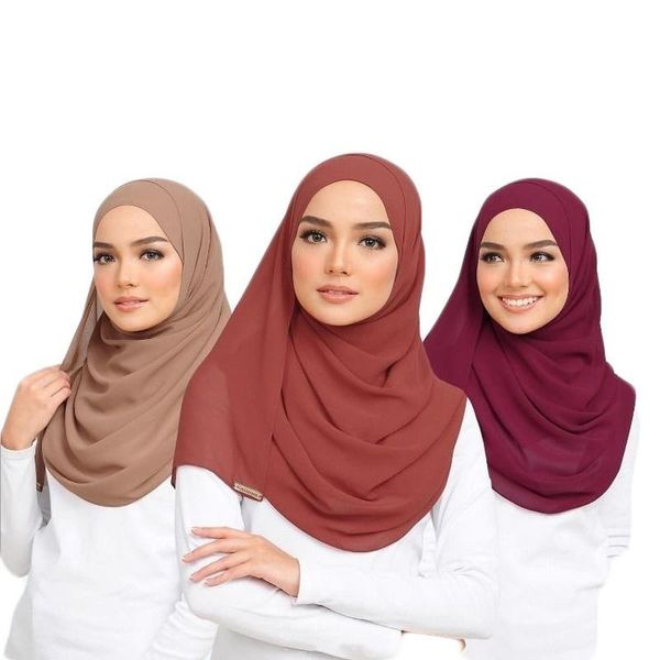 

scarves pure color pearl chiffon bubble towel head scarf gauze female monochrome cover national, Blue;gray