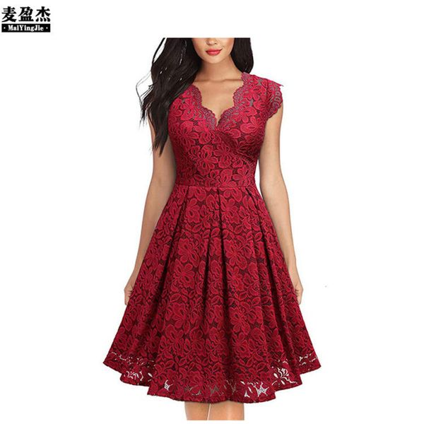 

solid color pleated swing dress women's lace slim sleeveless, Black;gray