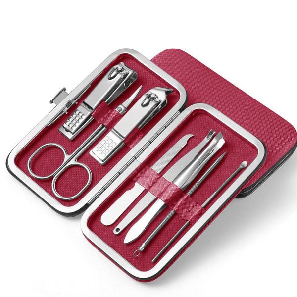 

nail art kits 8pcs/set multifunction clippers set stainless steel pedicure scissor tweezer manicure kit tools