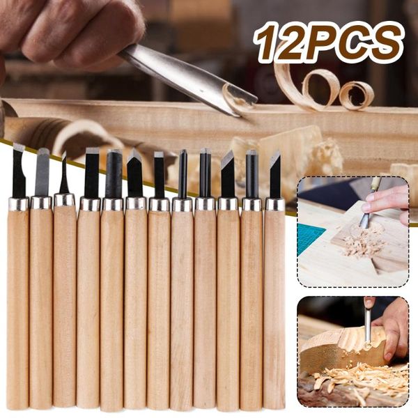 

professional hand tool sets 12pc wood carving knife chisel kit woodworking whittling cutter chip cut