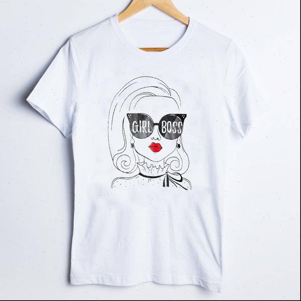 

tees print cartoon girl printing womens t shirts floral fashion 90s clothes, White