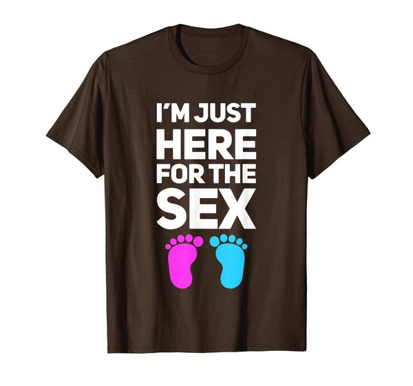 

im just here for the funny gender reveal party supplies t-shirt, White;black