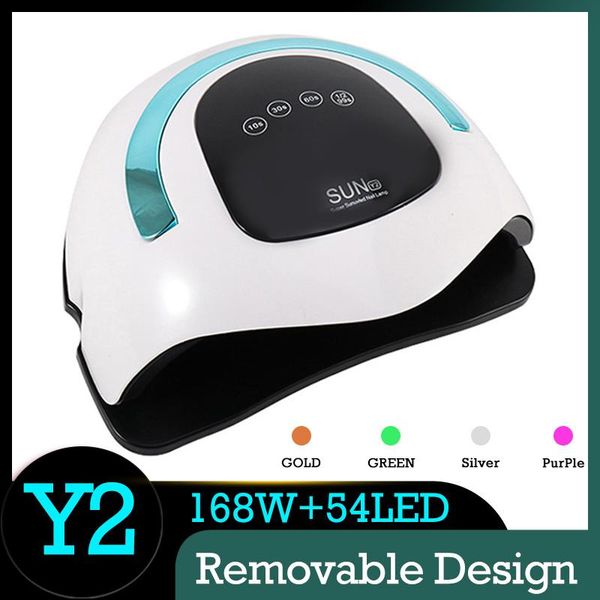 

nail dryers sun y2 168w portable dryer lcd touch switch 54 beads uv led lamp 10s quick dry large space for drying nails