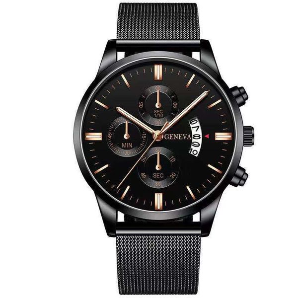 

fashion outdoor sports men's watch large dial quartz watches automatic calendar, Slivery;brown