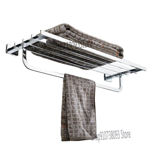 

hooks & rails bathroom towel rack all copper double layer bath storage perforated clothes ra