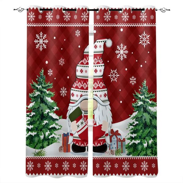 

curtain & drapes christmas gnome snowflake merry Â christmas curtains for bedroom living room