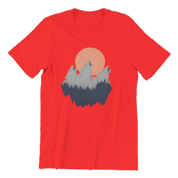 

men's t-shirts t-shirt howling moon funny punk 88468, White;black