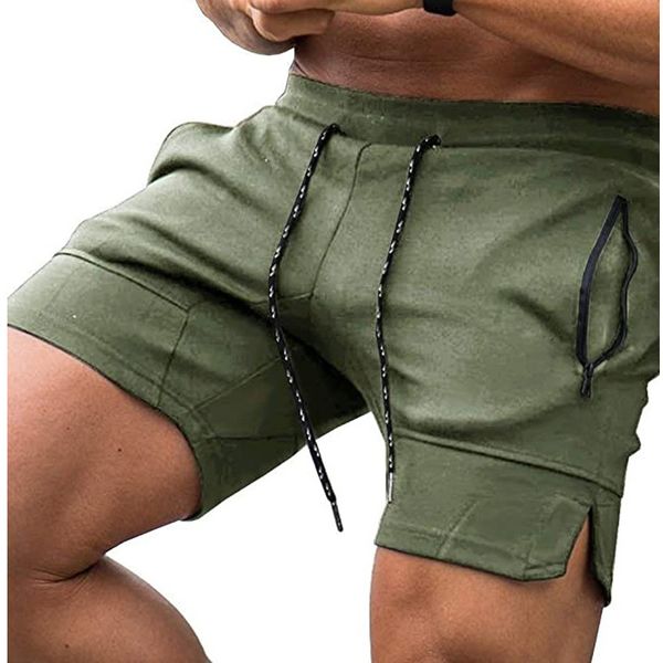 

solid men shorts holiday casual workout mens short pants loose zipper pocket outdoor streetwear oversize jogger 6+colors 210524, White;black