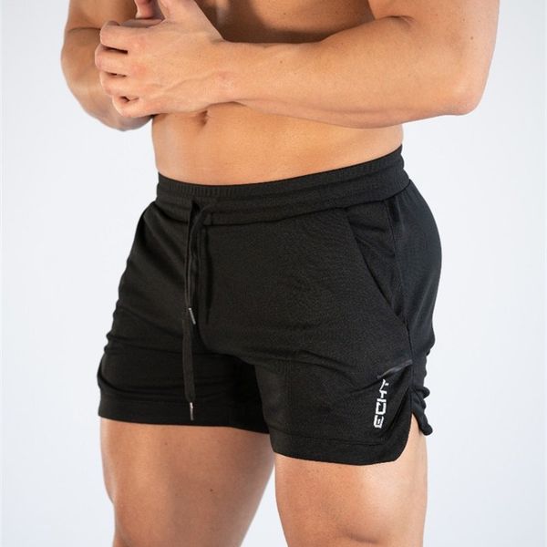 

gym workout shorts fitness clothing for men bodybuilding running fitted training jsf12, Brown;gray