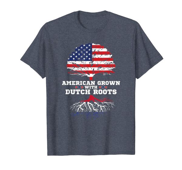 

dutch american t-shirt american grown with holland roots, White;black