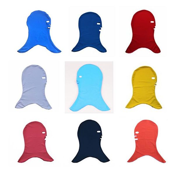 

men women swimming caps lycra facekini sunsreen anti-uv anti-jellyfish for snorkeling diving beach sun bathing