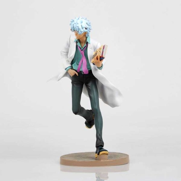 Anime Gintama Sakata Gintoki PVC Action Figure Collectible Modelo boneca brinquedo 22cm