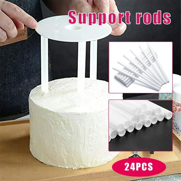 

other bakeware 24pcs reusable plastic cake support rods for stacking supporting and tiered construction tools
