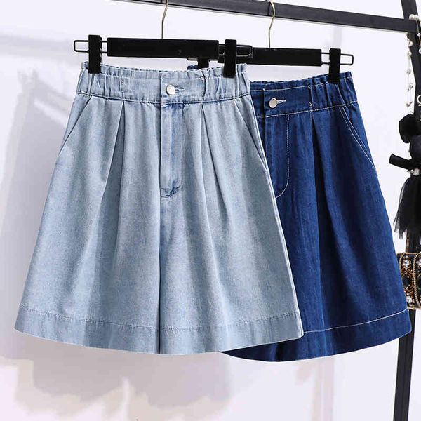 

women's shorts jeans plus size, casual korean high-waisted waistband j8r8, White;black