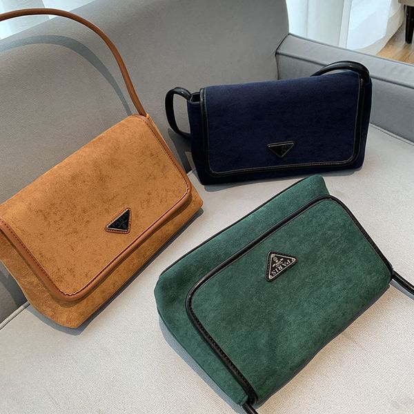 

french minority design bag new suede women's light luxury chic one shoulder underarm high sense purses luxury outlet