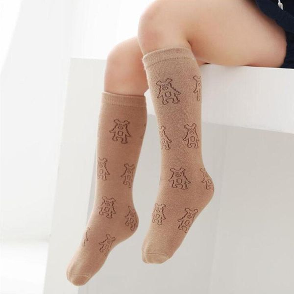

socks spring autumn kids girls toddlers knee high long soft cotton baby girl children, Pink;yellow