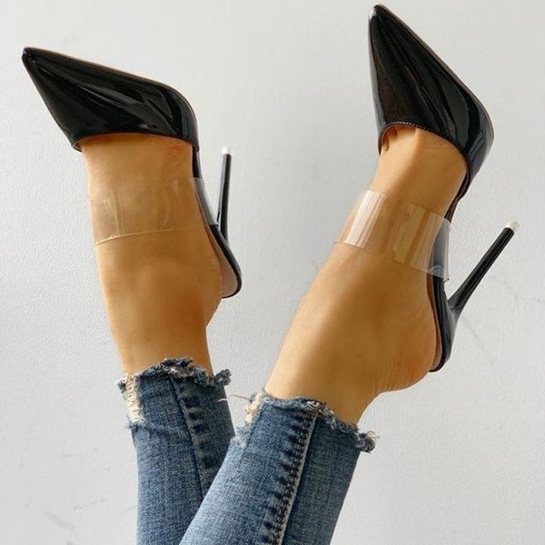 

dress shoes doratasia 2021 pointed toe mules woman pumps thin heeled party high heels slip on summer women's, Black