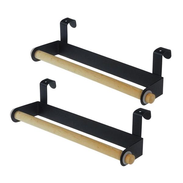 

hooks & rails 2pcs nail-hanging poles kitchen storage holders towel racks