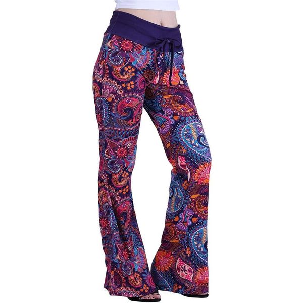 

women's pants & capris 2021 harajuku comfy print pajama stretch drawstring palazzo lounge wide leg pant for women, Black;white