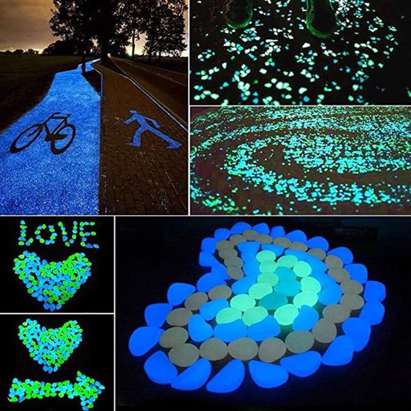 

garden decorations 20pcs glow in the dark pebbles stones rocks for walkways path patio lawn yard decor luminous