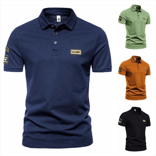 

summer pure mens polo color lapel slim street short sleeve shirt, White;black