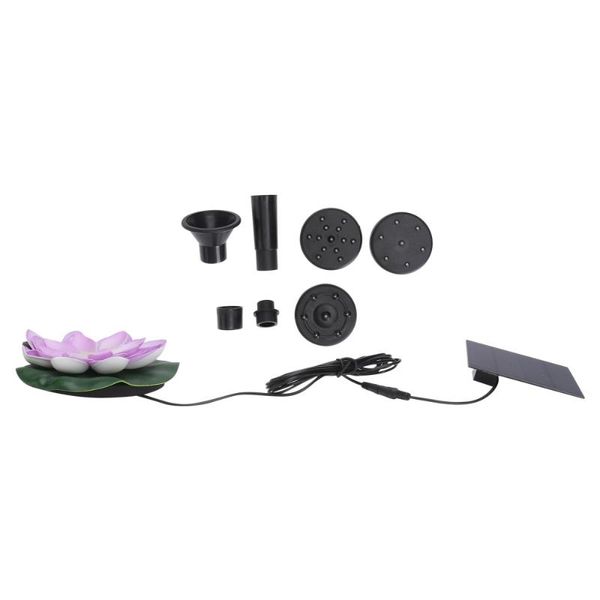 

garden decorations 1 set lotus solar fountain outdoor waterscape pond floating