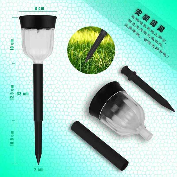 

new solar lawn led outdoor colorful ground plug garden decoration landscape lamp