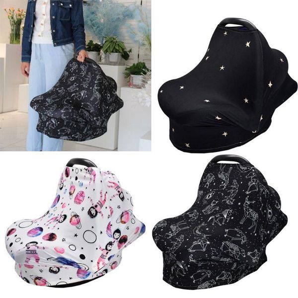 

4-in-1 multi-use baby stretchy cover car seat canopy/nursing cover/shopping cart cover/infinity scarf perfect gift for stroller parts & acce