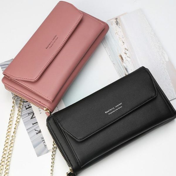 

wallets women female fashion zipper purse women's leather wallet multi-card position cards holder long large capacity purses1, Red;black