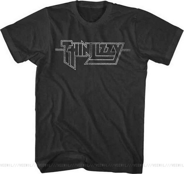 

men's t-shirts thin lizzy-classic logo- x-large black t-shirt tee shirt loose size for men women tshirt, White;black