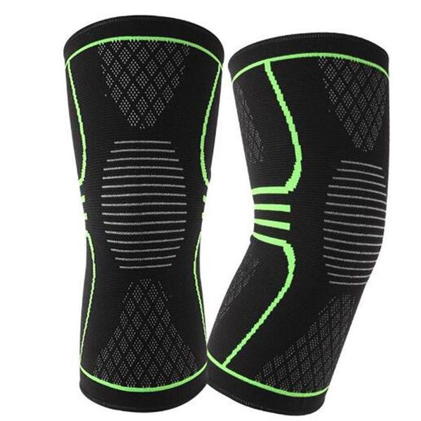 

knitted sport knee pads fitness running riding mountain climbing sports protective gear elbow three-dimensional pad &, Black;gray