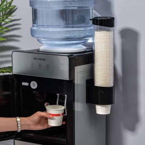 

cups & saucers 1pc cup holder taker disposable automatic rack wall-mounted perforated for household drop