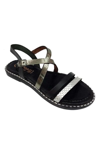 

sandals 1612 genuine leather basement women, Black