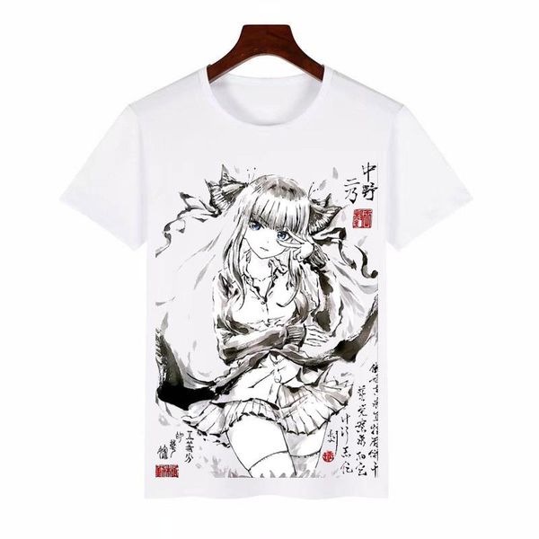 

men's t-shirts the quintessential quintuplets t-shirt cosplay ink painting t shirt fashion men women tees, White;black