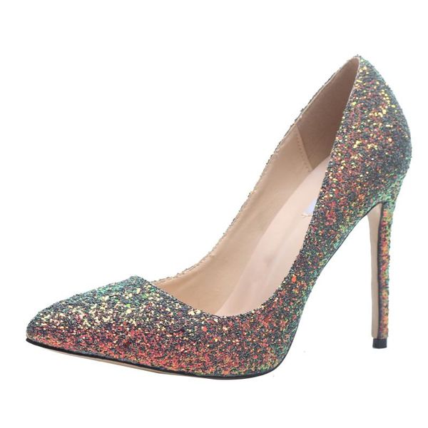 

dress shoes elegant sparkle pink thin high heel single night club, Black