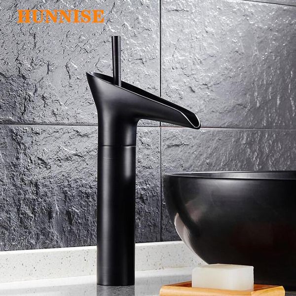 

bathroom basin faucet and cold black copper mixer different height for differet requirement waterfall sink faucets