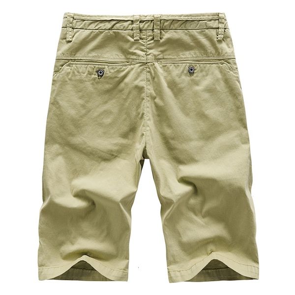 

men's pants summer new casual loose shorts men cargo five-point tooling solid color 100% cotton, Black