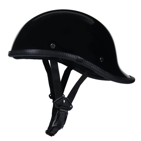 

retro equestrian helmet half face motorcycle light weight cap style fiberglass shell dd ring buckle vintage helmets