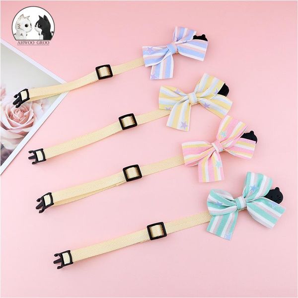 

cat collars & leads pet collar creative adjustable star stripe bow tie four seasons universal comfortable accessories