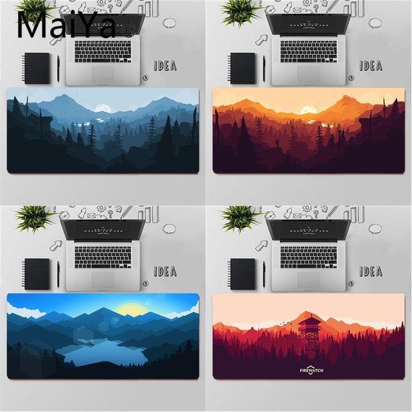 

mouse pads & wrist rests maiya deep forest firewatch rubber durable deskmousepad large pad keyboards mat