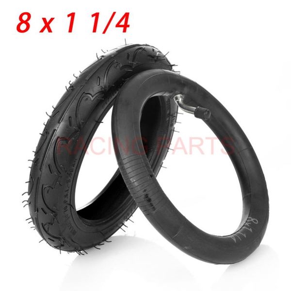 

motorcycle wheels & tires 8x1 1/4 pneumatic tire inner tube and outer tyre for mini electric scooter baby carriage wheel replac