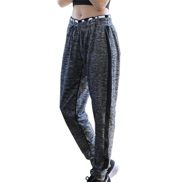 

women's pants & capris elasticity thin breathable sweatpants women summer running trousers students quick-drying fitness elastic waist, Black;white