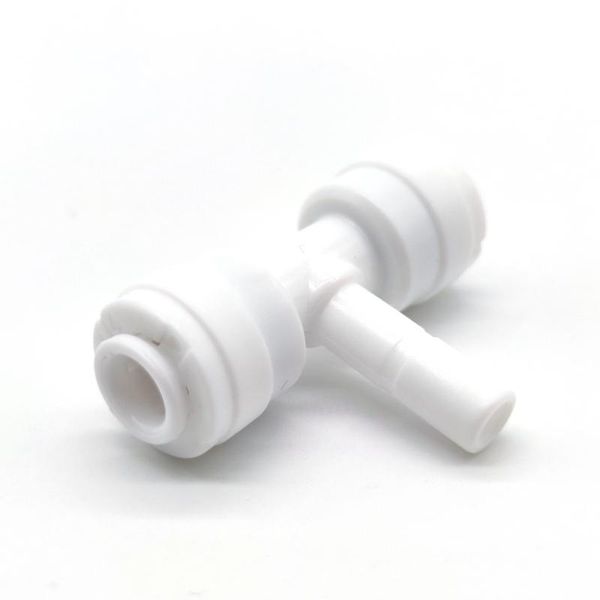 

pcs 1/4"o.d tube t plug adapter water osmosis aquarium quick connection ro system plastic fitting watering equipments