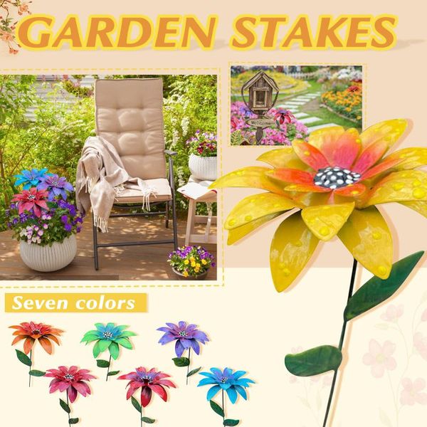 

garden decorations color decoration wrought iron plunger daylily metal flower pile artificial