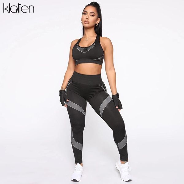 

two piece dress klalien casual sport fitness female suits 2021 summer soft high stretch quality tank and skinny pant 2 pieces set lady, White