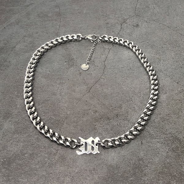 

fashion jewelry stainless steel gothic letter necklace for men and women, Silver