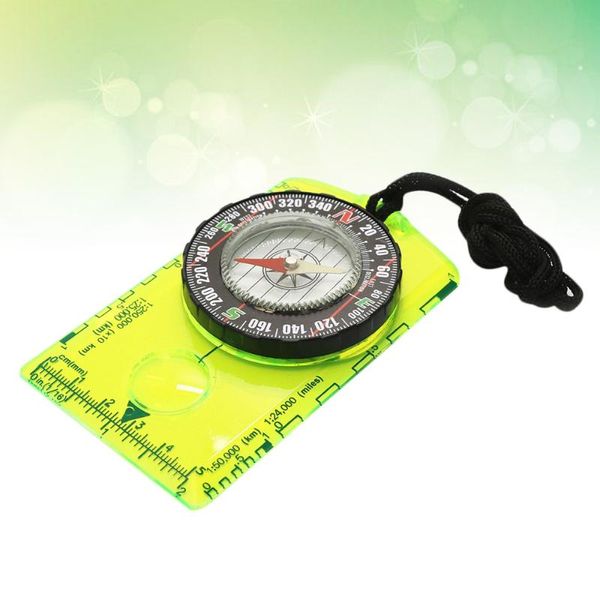 

acrylic magnifying compass ruler scale scout hiking camping boating orienteering map (green) outdoor gadgets